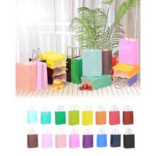 Qiqee 32Packs Paper Bags With Handles Bulk 33x25x13cm Large Gift Bags 16 Different Senior Color Bags Multiple Uses 13x10x5inchLarge Size