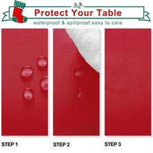 Red Tablecloth Rectangle - Wrinkle Resistant And Waterproof Dining Room Washable Christmas Table Cloth, Polyester, 30 X 60 Inch{"Size_name":"60\"X30\"(Rectangular)","Color_name":"Red"} - Multicolor6 - View 4