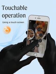 20/50/100pcs Disposable Nitrile Gloves, S/M/L/XL, Black Waterproof And Oil-Resistant Gloves, Kitchen, Cleaning, Multi-Purpose Gloves