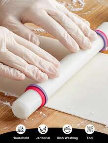 50/100pcs Disposable Nitrile Gloves, White, Oil & Water Resistant, For Cooking, Cleaning, Household Essentials