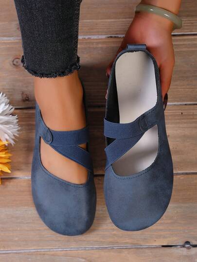 Women's New Fashionable Soft Comfortable Versatile Slip-On Round Toe Flat Shoes