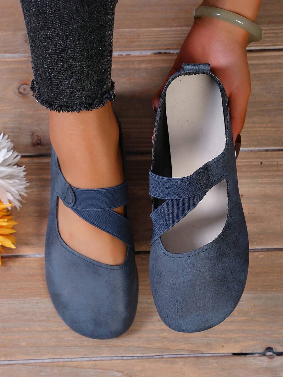 Women's New Fashionable Soft Comfortable Versatile Slip-On Round Toe Flat Shoes