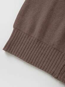 FOR BEAUTY 春秋新款纯色圆领拉链针织开衫女装，柔软韩版优雅休闲宽松慵懒风，适合外出和通勤，春季女装新年款 - 茶咖 - 查看 8