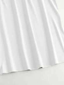 Đầm bầu màu trơn cổ tròn tay dài ôm dáng thanh lịch thường ngày màu trắng, thích hợp cho mùa xuân. - trắng - Xem 2