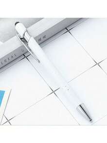 1/10 Stück Kugelschreiber mit Stylus Spitze, Metall, 2 in 1 Stylus Kugelschreiber mit 1,0 mm schwarzer Tinte für Smartphone, Tablet