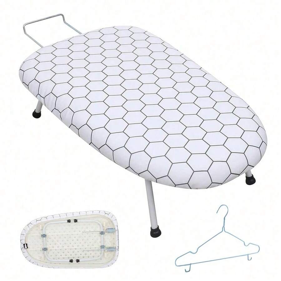 Tabletop Ironing Board 80 X 30cm Foldable Small Lightweight Compact Space Saving - Default - View 1