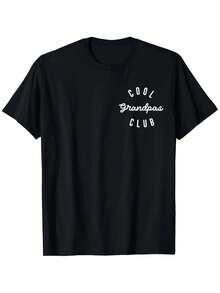 Men's & Women's Cool Grandpas Club T-Shirt - Breathable Quick-Dry Tee, Lightweight Everyday Shirt For Dad, Grandpa - Father's Day Gift Idea - Black/White Graphic Casual Top, Summer Outfit, Unisex Fashion, Soft Material, Printed Tee, Dad Apparel - màu đen - Xem 8