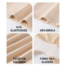 Short Shortinho Cintura Alta Gestante Maternidade Mãe Suporte Barriga - Preto - Visão 5