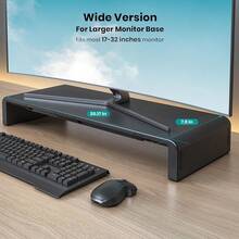 Monitor Stand Riser, Klearlook Foldable Computer Monitor Riser,Height Adjustable Computer Stand, Desk Shelf Riser With Storage Drawer & Tablet Phone Stand For Computer, Desktop, Laptop (Black){"Color_name":"Black"} - 弗拉克 - 查看 3