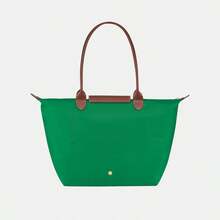 Longchamp 女式帆布折叠手提包大号笔记本电脑单肩手提包，适合通勤、工作或日常使用，女士休闲手提包钱包 - 綠色 - 查看 8