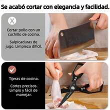 Tijeras De Cocina Multiusos, Resistentes Y Aptas Para Lavavajillas, Para Pollo, Aves, Pescado, Carne Y Hierbas  - Plateadas - Plateado - Ver 2
