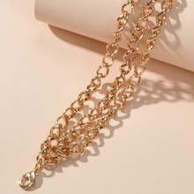 Fashion Jewelry Multi-Layer Gold Link Chain Bracelet Bangle Party Decoration For Women