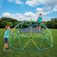 Climbing Dome, 10FT Geometric Dome Climber With Swing & Hammock, 1000LBS Loading Kid's Jungle Gym Playground, Easy-Assembly Outdoor Backyard Climbing Equipment For Boys Girls 3 To 10 Years Old - 10FT 1000LBS Swing Hammock - View 9