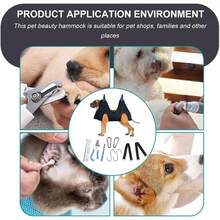 IDopick Dog Grooming Hammock Set For Dogs And Cats Air Mesh Pet Grooming Helper For Nail Clipping With Nail Clipper Pet Comb And Nail File Dog Hammock Washable Middle