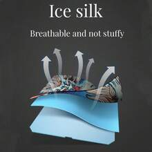 AD 1 对黑色纹身袖套，户外骑行防晒袖套，透气无缝印花冰丝臂套，男女通用 - 青碧色 - 查看 6