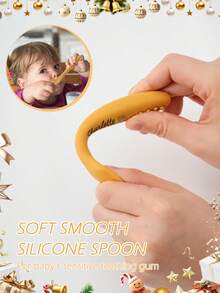 3pcs Personalized Customized Name And Pattern Silicone Baby Spoon Utensils, Children's Tableware, Customized Baby Feeding Accessories - Multicolor 1 - View 8