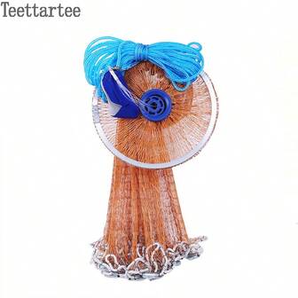 Teettartee American Style Fishing Net, Aluminum Plate Hand Casting Net, Christmas Fishing Net
