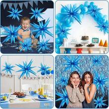 Yanlin Globos para de Cumpleanios 106 Piezas, Juego de Globos Decoraciones para Fiestas, Kit de Guirnalda de Globos Azules Globos Metálicos para Cumpleaños Revelación de  Graduación Año - 10 piezas azules - Ver 4