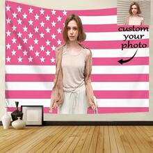 1件，可定制个性化挂毯，可定制图案，时尚家居装饰，男女皆宜的礼品，提升氛围 - 彩色 - 查看 3