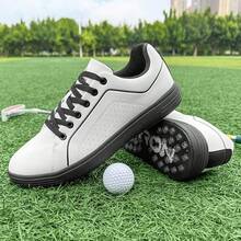 Spikeless Golf Shoes Men Professional Golf Foowears Luxury Walking Footwears For Golfers Outdoorhalloween - 白黑-1 - 查看 6