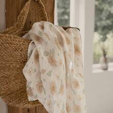 6-Pack Sunflower Print Cotton Muslin Swaddle Blankets, Soft Breathable Cloths For Newborns, For Nursery, Baby Shower Gift - 彩色 - 查看 5