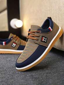 Zapatillas para Hombre, Zapatos de vestir de lona hombres, Cómodos, Clásicos, Ligeros, Transpirables y Antideslizantes – Ideales para Trabajo, Estudio y Vida Diaria - Marrón - Ver 2