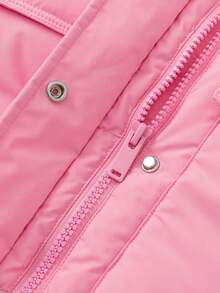 Balabala Girls' Down Jacket, 2025 New Style, Thickened And Warm - Keeping Down Coat, Hooded Design - Red Hue - View 7