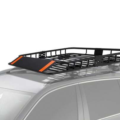 Hodeffior Roof Rack Basket 130x91x13cm, Steel Rooftop Cargo Carrier Tray With Extension, 90kg Weight Capacity Car Top Luggage Holder For Car SUV & Truck