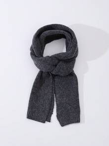 1 chiếc khăn choàng thời trang màu trơn dành cho nữ, thích hợp mặc hàng ngày vào mùa thu/đông để giữ ấm và mặc đi tiệc - A - Xem 3