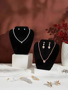 10/1pc,Jewelry Display Stand With Bust, Necklace, Pendant & Earring Holder, Tower Shaped Display Rack Valentine Day Back To School,Jewelry Display Stand, Bust Shape Necklace, Pendant, Earring Display Rack, Jewelry Tower Stand For Necklaces, Pendants, Earrings