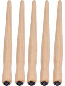 Cunyuer Dip Pen Nib Holder, 5PCS Sandalwood Professional Nib Holder Cartoon Calligraphy Painting Writing (Wood Color)