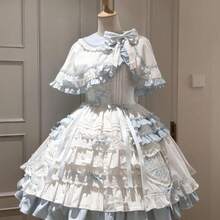 Lolita Outfit - 藍白JSK裙+斗篷全套 - 查看 7