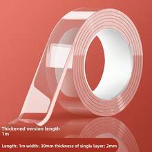 1 pieza Cinta adhesiva doble cara nano, sin rastro, adecuada para coche, pared, vidrio, sin residuos