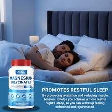 BUPORAI Cápsulas De Glicinato De Magnesio: Ayudan Con El Estrés, Los Músculos, El Sueño, Las Articulaciones, Los Huesos Y La Salud Inmunitaria Y Cardiovascular (120 Unidades) - 120 cápsulas - Ver 4