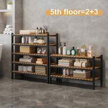 Organizador de Zapatos de Bambú para Armario y Entrada - Soporte de Zapatos Estrecho que Ahorra Espacio - Soporte de Zapatos Versátil para Puerta o Estante de Armario, Garaje, Dormitorio, Puede Apilar Libremente, Estantes de Zapatos Pequeños de 3 Niveles Marrón - Color negro + bambú - Ver 6