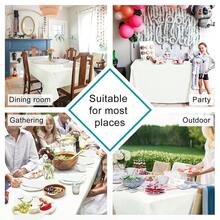 Ivory Tablecloth For Rectangle Tables - Waterproof And Spillproof Washable Fabric Table Cloth For Dining Room Kitchen, 30 X 60 Inch{"Size_name":"60\"X30\"(Rectangular)","Color_name":"Ivory"} - Multicolor14 - View 3