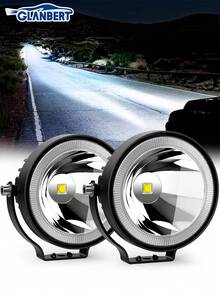 GLANBERT 3-Inch Round LED Daytime Running Light Bar, High Brightness, Concentrated Beam, Easy Installation, Suitable For Motorcycles, Electric Vehicles, Tricycles, Etc.