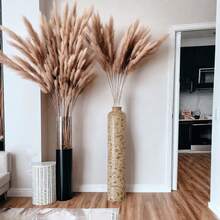 1pc 30-Inch Modern Minimalist Floor Vase, Bohemian Resin Tall Vase, Artificial Flowers/Pampas Grass Floor Vase, Suitable For Living Room, Entryway, Fireplace Decor, Autumn Home Decor, Mother's Birthday Gift Room Decor Flower Vase Glass Vase