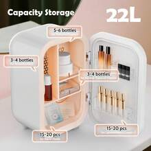 Advwin 22L Mini Skincare Fridge, Beauty Fridge For Cosmetic Storage, 44°F Intelligent Temperature Control, Personal Small Makeup Cosmetic Refrigerator For Bedroom, Dorm - View 5