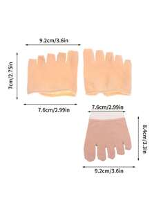 1 Pair Women's Black Half-Palm Pad Invisible Insole Liners, Suitable For Sandals, Flats, And High Heels To Prevent Friction - Black - View 3