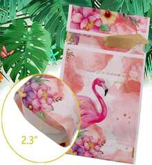24pcs Treat Bags Party Favor Bags Flamingos Bags Plastic Gift Bags Drawstring Bags Candy Goodies Bags Gift Wrapping Package For Birthday Party Wedding Baby Shower Bridal Shower