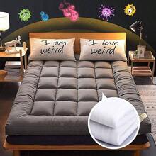 Japanese Thick Mattress Folding Mattress, Floor Mattress, Futon Mattress, Portable Sleeping Student Dormitory, Roll - Single Double Floor Mattress - Gris + 180*200cm - Ver 3