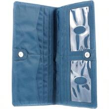 Women's Executive BiFold Checkbook Slim Wallet Holds Up To 40 Cards - Teal - View 5