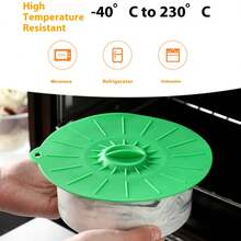 1-2 件/套硅胶弹力盖，可重复使用密封盖，适用于厨房、冰箱、烘焙、家用，耐热高达 446°F - 彩色 - 查看 4