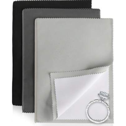 Random Color Jewelry Polishing Cloth | Multi-Layer Double-Sided Reusable Cleaning Cloth - Suitable For Gold, Pure Silver, Platinum | Stain Removal & Anti-Rust Polishing Miracle