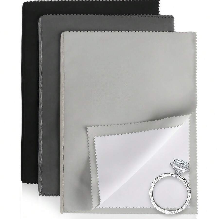 Random Color Jewelry Polishing Cloth | Multi-Layer Double-Sided Reusable Cleaning Cloth - Suitable For Gold, Pure Silver, Platinum | Stain Removal & Anti-Rust Polishing Miracle