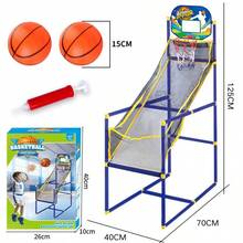 Basketball Hoop Children's Toy, Indoor And Outdoor Basketball Shooting Toy,  Comes With Two Balls + Air Pump, Suitable For Indoor And Outdoor Use, Children's Favorite Holiday Gift - 寶藍色 - 查看 2