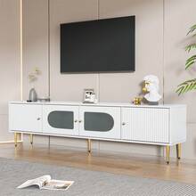 Television Stands & Entertainment Centers - White + Particle Board + 70-79 Inches - View 7