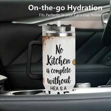 40oz Black Lab Dog With Spoon Tumbler, Double Wall Vacuum Insulated Travel Mug, Spill Proof Lid, Gift For Dad, Mom, Ideal For Christmas, Mother's Day, Birthday Gift, Perfect As A Halloween Gift, Coffee Cup - màu đen - Xem 3