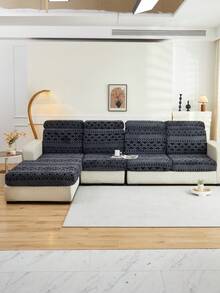 1 pièce Housse de canapé en forme de L amovible et épaissie, motif losange, 1/2/3/4 places, protecteur de canapé d'hiver